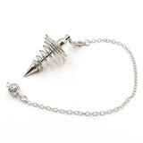 Metal Spiritual Pendulum for Divination Threaded Dowsing Pendulum Healing Pendulum Chain
