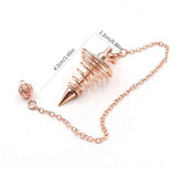 Metal Spiritual Pendulum for Divination Threaded Dowsing Pendulum Healing Pendulum Chain In Australia - Darrahopens