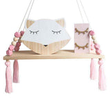 Ins Style Wall Shelf Child Decorative Shelf Hanging with Rope and Wooden Board Princess Bedroom In Australia - Darrahopens