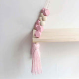 Ins Style Wall Shelf Child Decorative Shelf Hanging with Rope and Wooden Board Princess Bedroom In Australia - Darrahopens