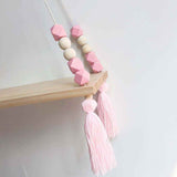 Ins Style Wall Shelf Child Decorative Shelf Hanging with Rope and Wooden Board Princess Bedroom In Australia - Darrahopens