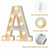LED 26 Alphabet Letter Number Lights Ampersand and Symbol Love Heart Light Up Sign Lamp For Love Wedding Home Party Holiday Bar Decoration In Australia - Darrahopens
