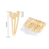 100PCS Barbecue Bamboo Skewers Disposable Bamboo Stick Barbecue Paddle Skewers In Australia - Darrahopens