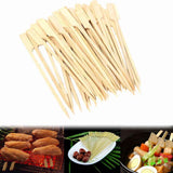 100PCS Barbecue Bamboo Skewers Disposable Bamboo Stick Barbecue Paddle Skewers In Australia - Darrahopens