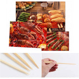 100PCS Barbecue Bamboo Skewers Disposable Bamboo Stick Barbecue Paddle Skewers In Australia - Darrahopens