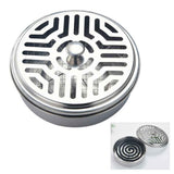 Round Mosquito Coil Holder Stainless Steel Mosquito Coil Disk Portable Mosquito Coil Tray with Hollow Cover In Australia - Darrahopens