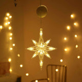 Window Sucker Holiday Lamp LED Christmas Trees Deer Bell Star Santa Hanging Garland Light Wall Decorative In Australia - Darrahopens