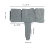 10pcs Landscape Edging Border Plastic Garden Fence Lawn Decorative Border