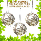 3Pcs 3 Inch Globe Hummingbird Nesters Bird Nesting Material Holder Cotton Balls Bird Nesting Material for Wild Birds Wrens Finches