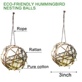 3Pcs 3 Inch Globe Hummingbird Nesters Bird Nesting Material Holder Cotton Balls Bird Nesting Material for Wild Birds Wrens Finches