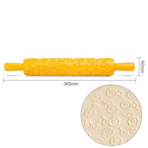 Plastic Non Stick Fondant Rolling Pin Tool Portable Embossed Rolling Pin Fondant Pastry Cake Decorating Tool In Australia - Darrahopens