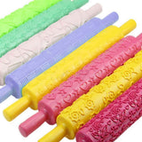 Plastic Non Stick Fondant Rolling Pin Tool Portable Embossed Rolling Pin Fondant Pastry Cake Decorating Tool In Australia - Darrahopens
