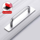 Self Stick Cabinet Drawer Handles Pulls Aluminum Alloy Drawer Push Pull Handles Punch Free Adhesive Handle for Kitchen Cabinet Drawer Window Sliding Closet In Australia - Darrahopens