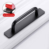 Self Stick Cabinet Drawer Handles Pulls Aluminum Alloy Drawer Push Pull Handles Punch Free Adhesive Handle for Kitchen Cabinet Drawer Window Sliding Closet In Australia - Darrahopens