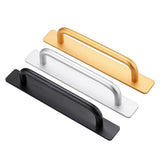 Self Stick Cabinet Drawer Handles Pulls Aluminum Alloy Drawer Push Pull Handles Punch Free Adhesive Handle for Kitchen Cabinet Drawer Window Sliding Closet