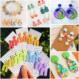 142 Pcs Polymer Clay Cutters Set Clay Earring Cutters with Earrings Accessories for Polymer Clay Jewelry Making