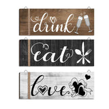 3Pcs Wall Decor Wooden Hanging Wall Sign Wooden Wall Art for Home Kitchen Dining Room Restaurant In Australia - Darrahopens