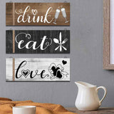 3Pcs Wall Decor Wooden Hanging Wall Sign Wooden Wall Art for Home Kitchen Dining Room Restaurant In Australia - Darrahopens