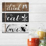 3Pcs Wall Decor Wooden Hanging Wall Sign Wooden Wall Art for Home Kitchen Dining Room Restaurant In Australia - Darrahopens