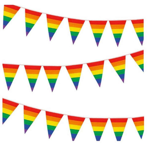 Rainbow Pride Pennant Flags Banner Gay Pride Pennant Banner for Bar Outdoor Party Garden Decorations In Australia - Darrahopens