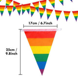Rainbow Pride Pennant Flags Banner Gay Pride Pennant Banner for Bar Outdoor Party Garden Decorations In Australia - Darrahopens