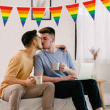Rainbow Pride Pennant Flags Banner Gay Pride Pennant Banner for Bar Outdoor Party Garden Decorations In Australia - Darrahopens