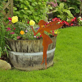 Decorative Garden Stakes Fairy Silhouette Metal Yard Stakes Arts Outdoor Garden Decor Spring Decor