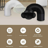 Exhaust Hose Flexible for Mobile Air Conditioning Devices Tumble Dryer Extractor Hood Black Card Ring In Australia - Darrahopens