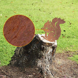 Rusty Standing Tree Stake Metal Rust Figure Garden Stake Outdoor Garden Yard Decoration