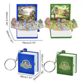 2Pcs Mini 3D Dinosaur Astronomy Book Keychains Miniature Book Keyring Purse Backpack Keychain Sensory Toy Stress Relief Toy for Kids Adults In Australia - Darrahopens