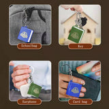 2Pcs Mini 3D Dinosaur Astronomy Book Keychains Miniature Book Keyring Purse Backpack Keychain Sensory Toy Stress Relief Toy for Kids Adults