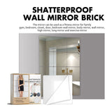 12Pcs Self Adhesive Mirror Tiles Acrylic Thick Shatterproof Mirror Stickers Mirror Sheets for Home Bedroom Living Room Bathroom Wall Decor