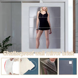 12Pcs Self Adhesive Mirror Tiles Acrylic Thick Shatterproof Mirror Stickers Mirror Sheets for Home Bedroom Living Room Bathroom Wall Decor