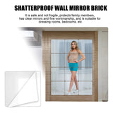 12Pcs Self Adhesive Mirror Tiles Acrylic Thick Shatterproof Mirror Stickers Mirror Sheets for Home Bedroom Living Room Bathroom Wall Decor