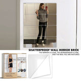 12Pcs Self Adhesive Mirror Tiles Acrylic Thick Shatterproof Mirror Stickers Mirror Sheets for Home Bedroom Living Room Bathroom Wall Decor