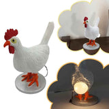 Chicken LED Lamp Resin Lifelike Chicken Laying Egg Night Light Novel Easter Halloween Christmas Bedroom Home Decoration In Australia - Darrahopens