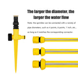 360° Rotating Auto Irrigation System Garden Lawn Sprinkler Grass Water Sprinkler System Garden Hose Sprinkler for Yard