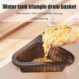 Sink Strainer Basket Triangular Corner Kitchen Sink Strainer Punch Free Sink Basket with Retractable Handle for Kitchen Bathroom