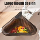 Sink Strainer Basket Triangular Corner Kitchen Sink Strainer Punch Free Sink Basket with Retractable Handle for Kitchen Bathroom