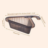 Sink Strainer Basket Triangular Corner Kitchen Sink Strainer Punch Free Sink Basket with Retractable Handle for Kitchen Bathroom In Australia - Darrahopens