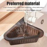 Sink Strainer Basket Triangular Corner Kitchen Sink Strainer Punch Free Sink Basket with Retractable Handle for Kitchen Bathroom In Australia - Darrahopens