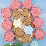 8Pcs/10Pcs 3D Biscuit Cutters Christmas Biscuit Mould Baking Mould Hand Press Biscuit Stamp In Australia - Darrahopens