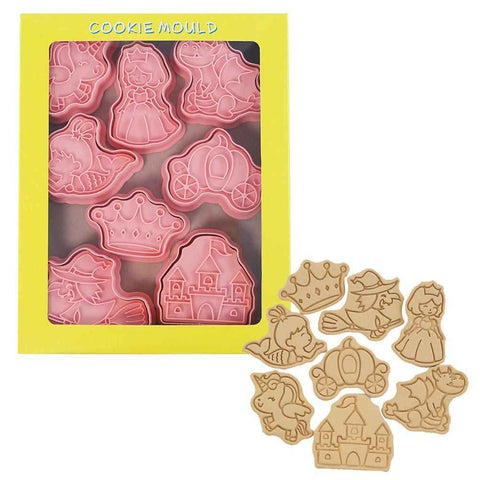 8Pcs 3D Biscuit Cutters Cartoon Dinosaur Fruit Vegetable Birthday Biscuit Mould Baking Mould Hand Press Biscuit Stamp In Australia - Darrahopens