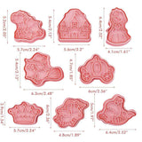 8Pcs 3D Biscuit Cutters Cartoon Dinosaur Fruit Vegetable Birthday Biscuit Mould Baking Mould Hand Press Biscuit Stamp In Australia - Darrahopens