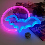 Halloween Neon Signs Moon and Bat LED Neon Lights USB Battery Powered Neon Light Sign for Wall Decor Room Bar Party Kids Gift In Australia - Darrahopens