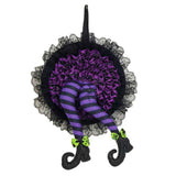 Halloween Wreath Witch Legs Wreath Front Door Ornaments Decorations Holiday Party Decor In Australia - Darrahopens