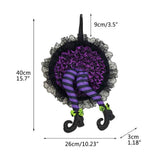 Halloween Wreath Witch Legs Wreath Front Door Ornaments Decorations Holiday Party Decor In Australia - Darrahopens