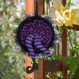 Halloween Wreath Witch Legs Wreath Front Door Ornaments Decorations Holiday Party Decor In Australia - Darrahopens