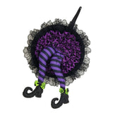 Halloween Wreath Witch Legs Wreath Front Door Ornaments Decorations Holiday Party Decor