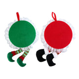 Christmas Wreath Hanging Elf Legs Wreath Front Door Ornaments Christmas Tree Hanging Decorations Holiday Party Decor